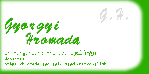 gyorgyi hromada business card